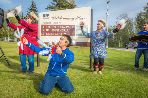Dancers perform at the Troth Yeddha Park